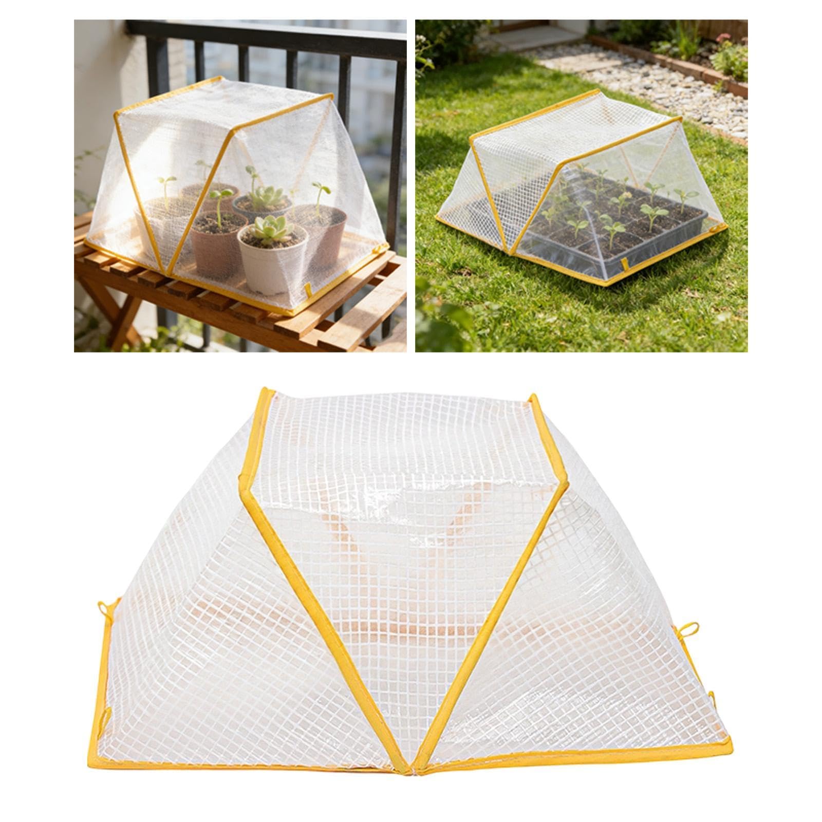 Copertura per Piante da Giardino, Rete Antigelo Pieghevole, Gabbia di Protezione per Aiuole, Verdure, Frutta, Fioriera da Esterno, 80cmx34cmx35cm