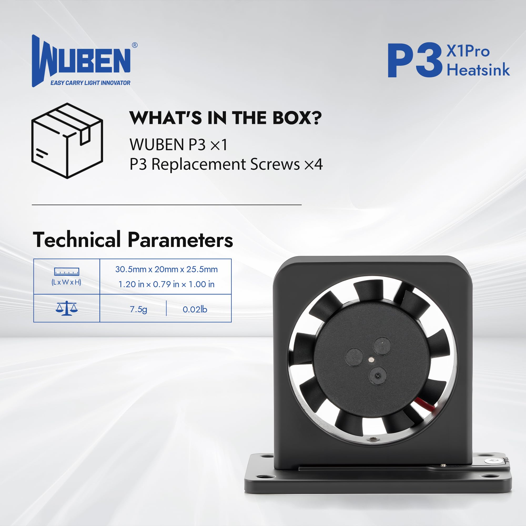 WUBEN X1Pro Replaceable Fan