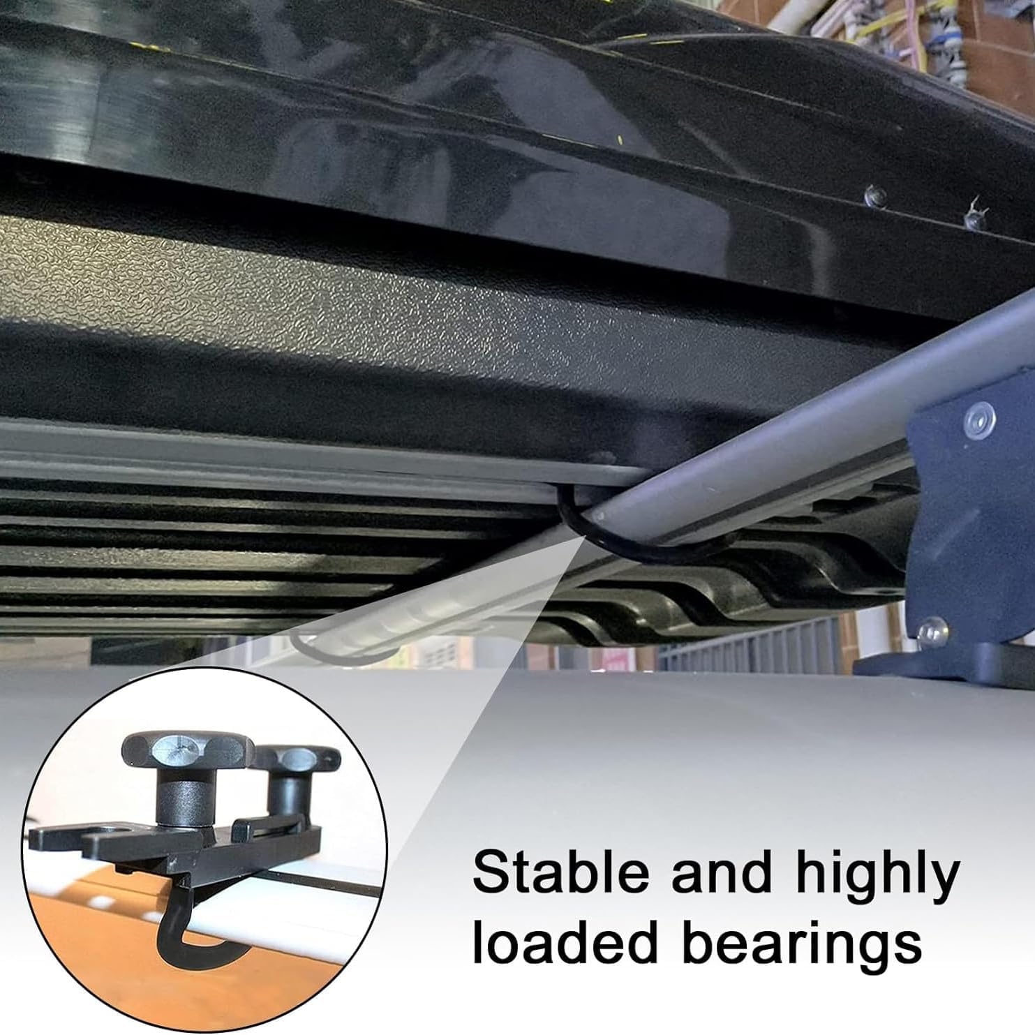 QOKLIYUI Lot De 4 Barres De Toit Avec Clip Pour Couvercle De