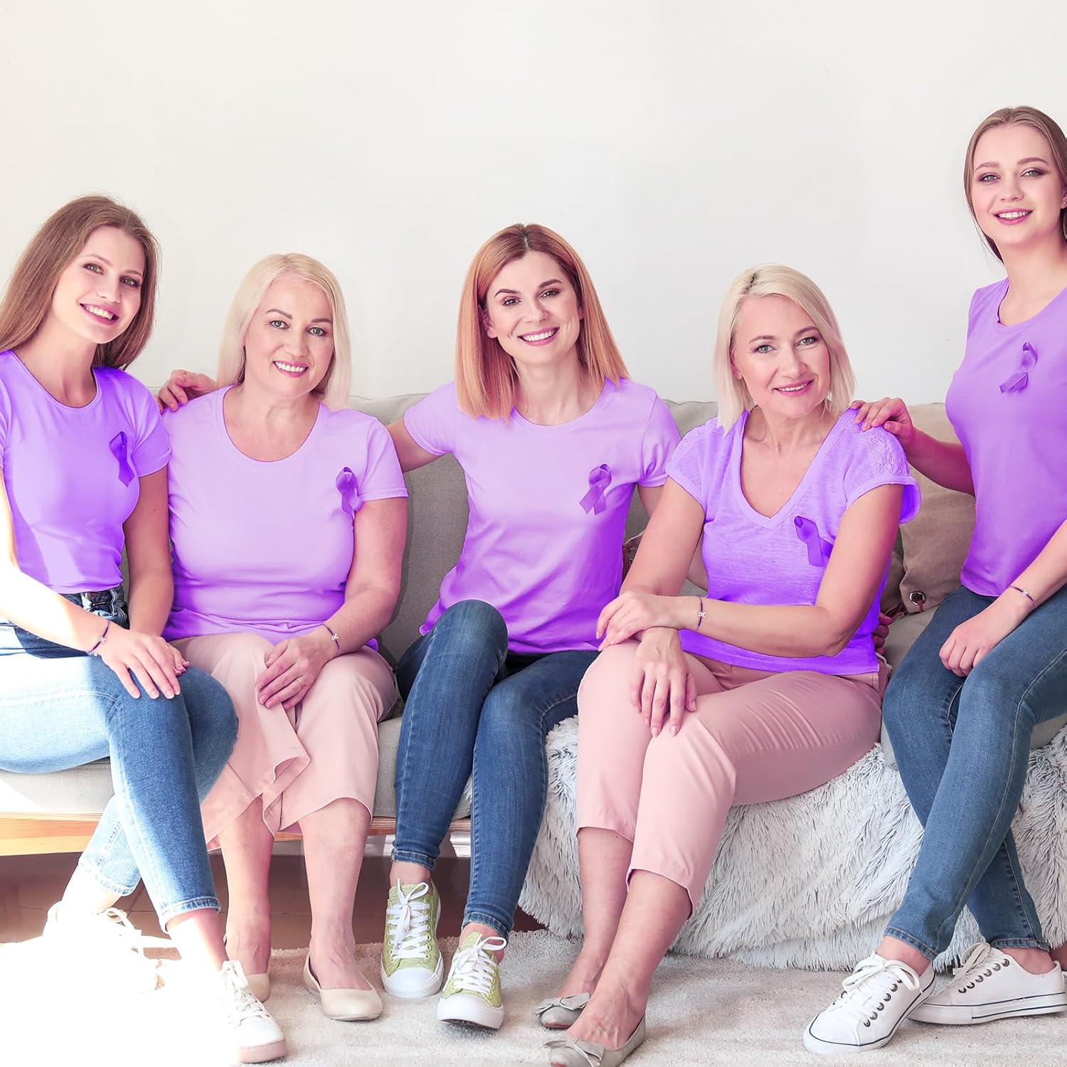 Sasylvia 20/50/120 Pcs Purple Pancreatic Cancer Awareness Bracelets Adjustable Cord Stretch Ribbon Overdose Awareness Bracelets Domestic Violence Cancer Gifts for Women Survivor Jewelry - Image 5