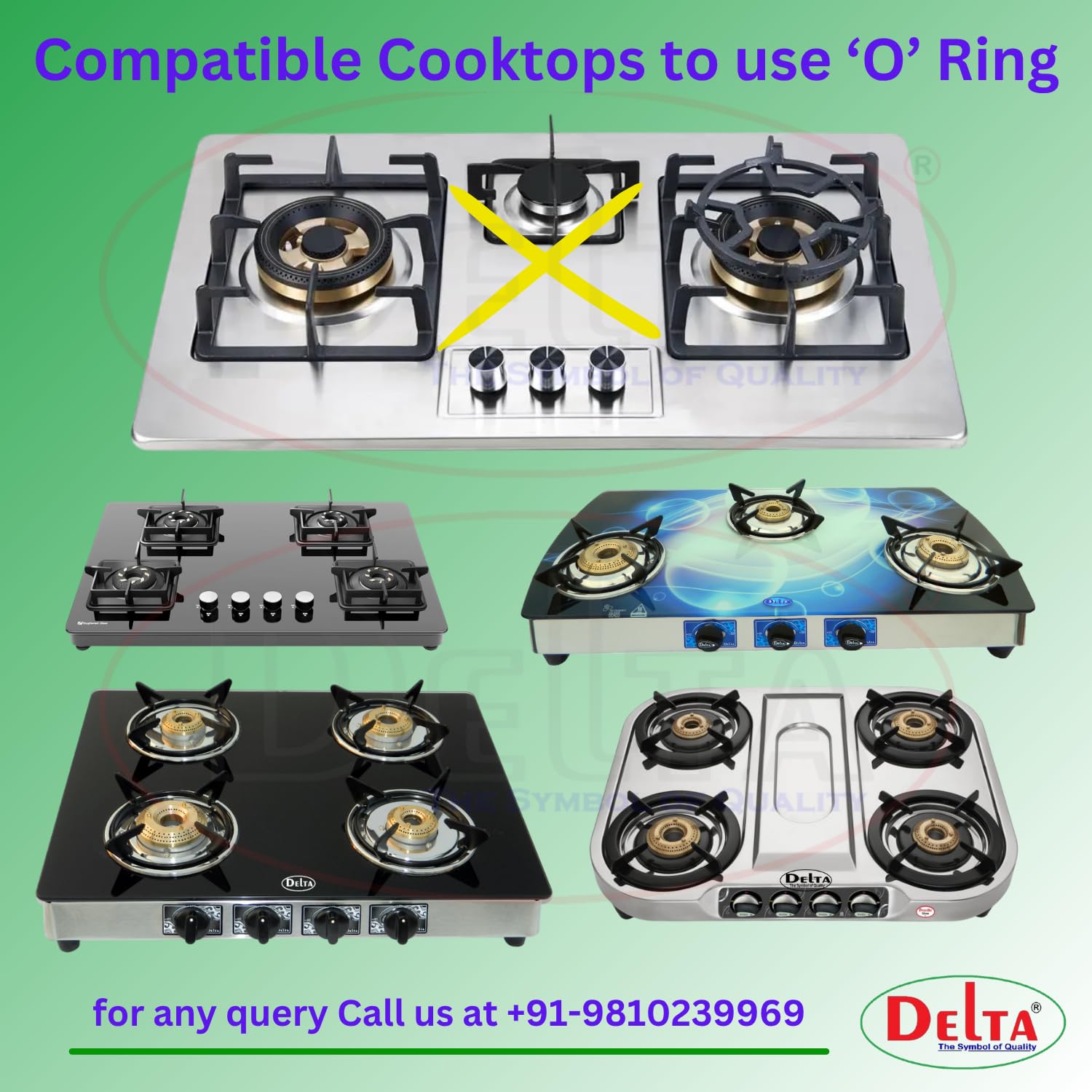 Gas Stove O-Rings - Fits Prestige, Sunflame -4