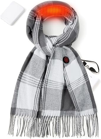 Rechargeable Heated Scarf for Women, 3 Heat Settings