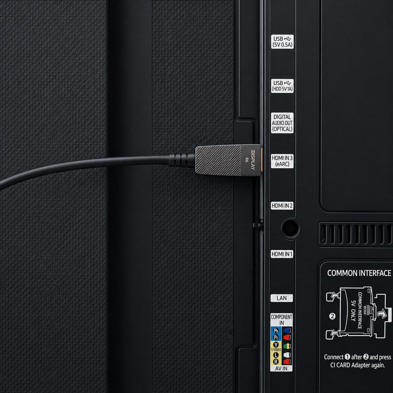 FeinTech ProAqtive - Cable HDMI de fibra óptica (10 m, fibra AOC, 8K, 60 Hz, 4K, 240 Hz, 48 Gbps, eARC CEC, compatible con TV, PC, Xbox, PS5)