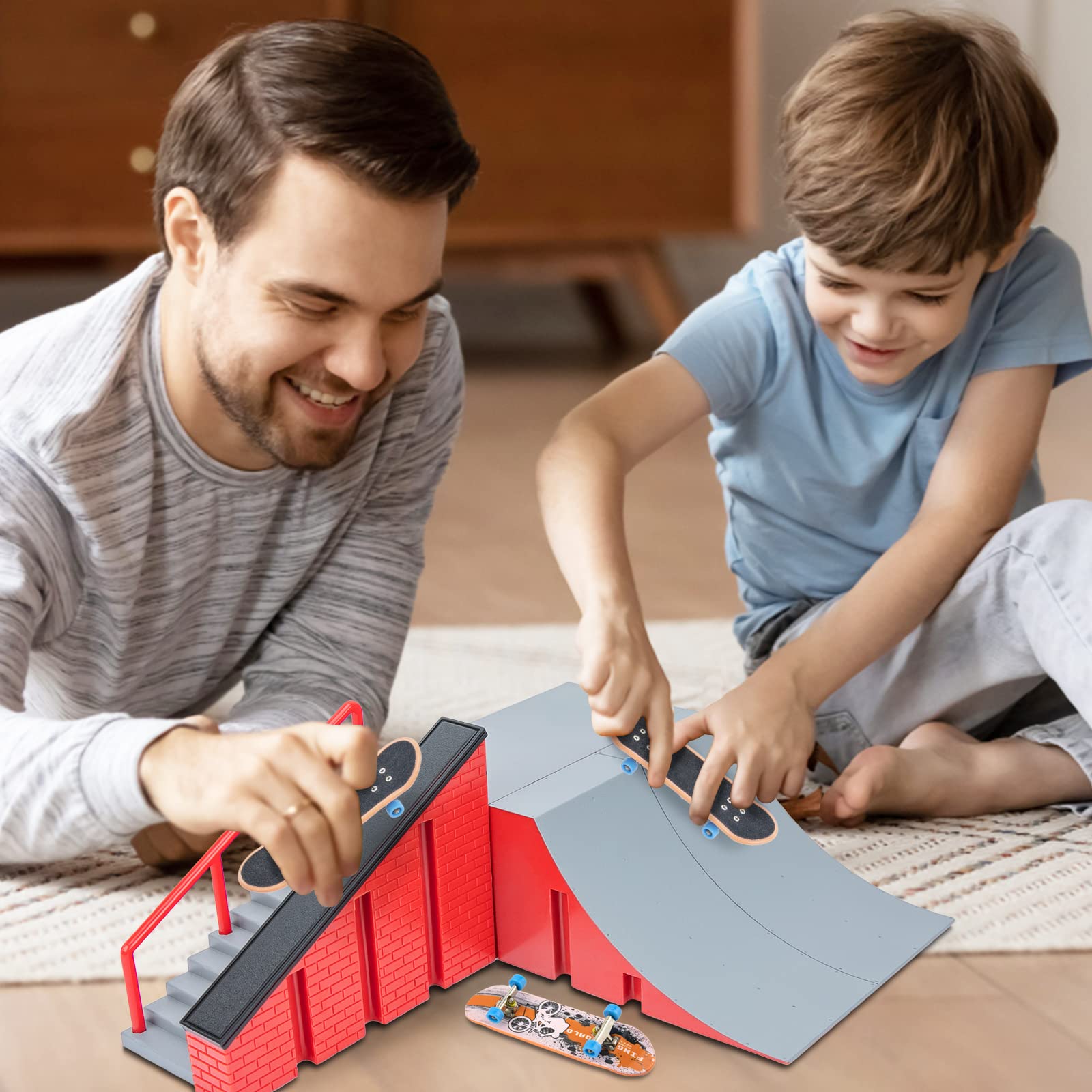 Zestaw ramp na deskorolkę, mini podstrunnica, zestaw ramp do jazdy na deskorolce, palcach, deskorolce, rekwizyty sportowe (B)