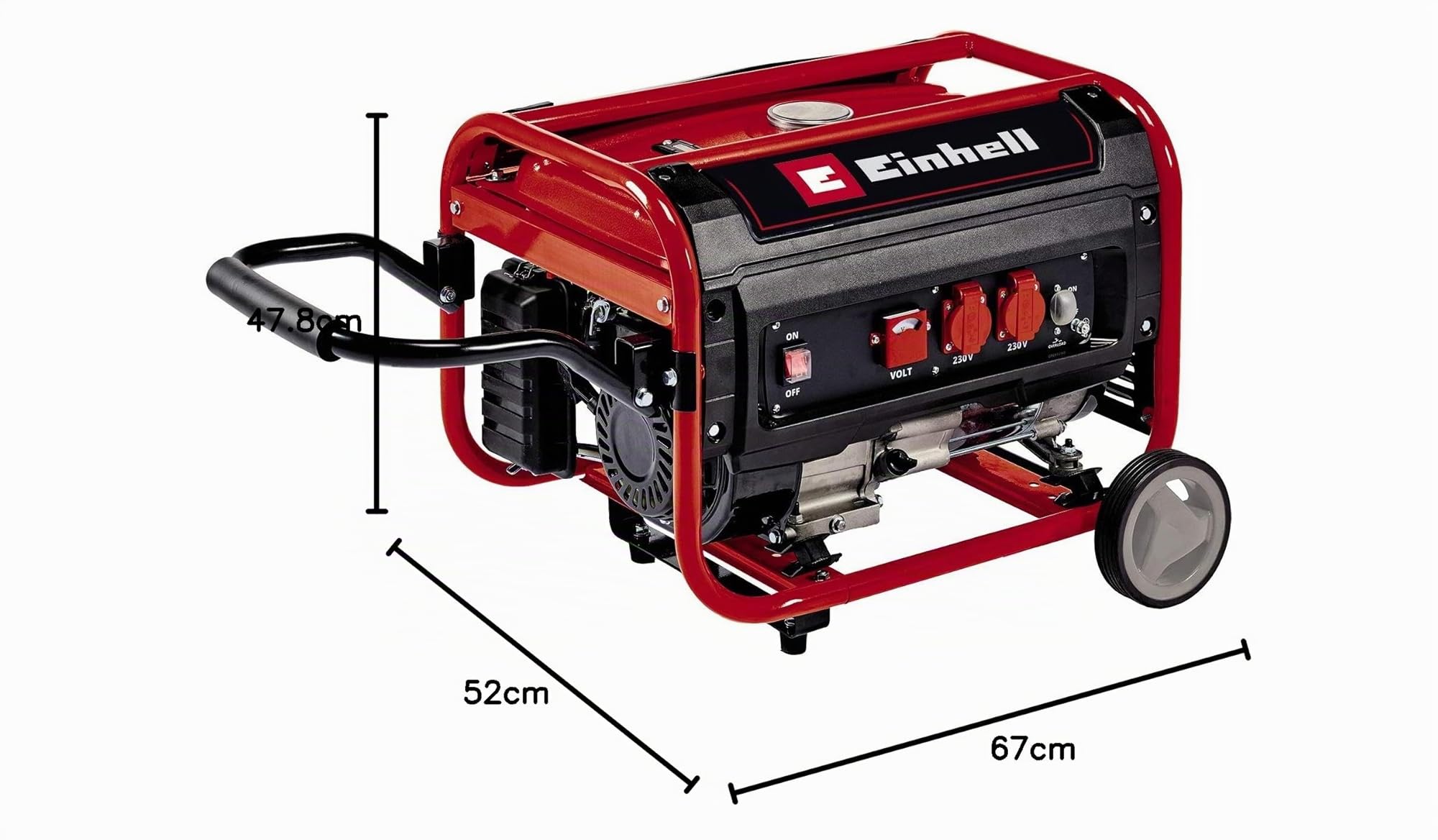 Einhell Stromerzeuger (Benzin) TC-PG 35/E5 (3100 W Maximalleistung, 2600 W max. Dauerleistung, 15 L Tank, 4-Takt-Motor, AVR-Funktion, 2x 230 V, Ölmangelsicherung, Überlastschutz)