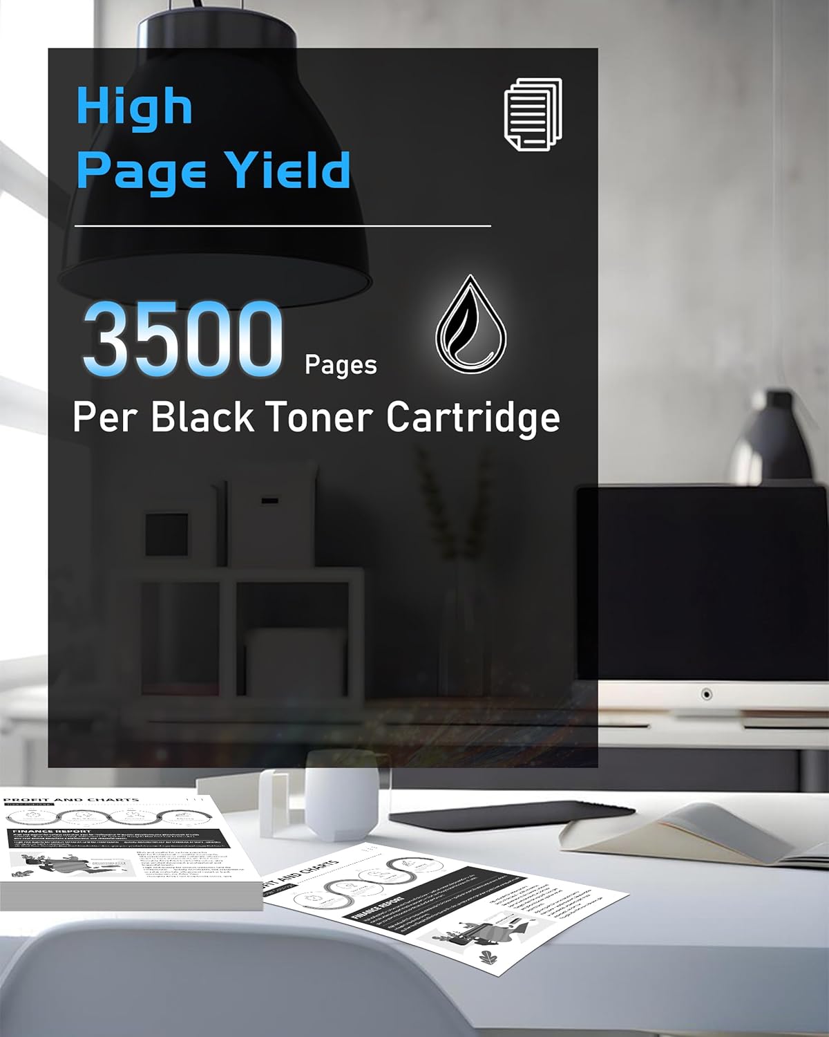 58A CF258A Toner Cartridges Black with Chip Replacement for HP58A 58A 58X CF258X Toner Compatible with Laserjet MFP M428fdw M428dw M428fdn Pro M404n M404dn M404dw M404 M428 (2 Pack)