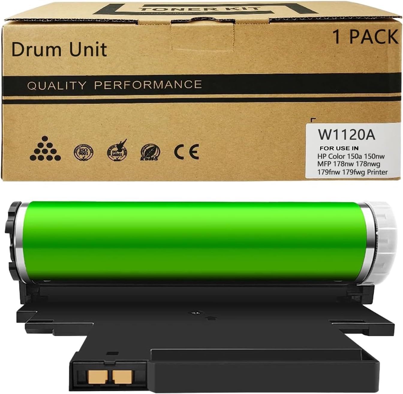 W1120A Imaging Drum Unit Compatible for HP Color MFP 178nw 179fnw Color 150a 150nw MFP 178nw 178nwg 179fnw 179fwg Printer High Yield 16,500 Pages(1 Pack Black)