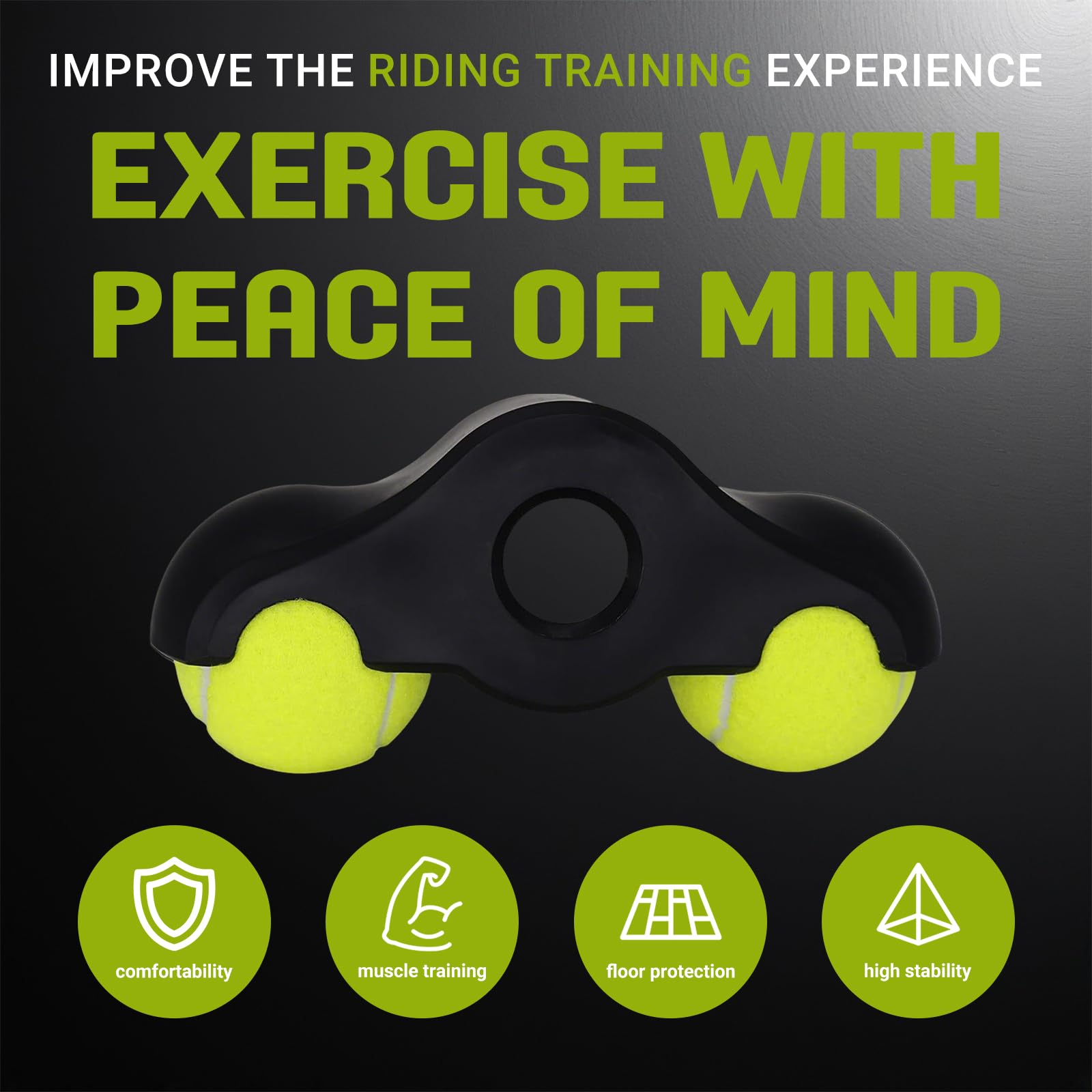 4 Stück Rocker Plate Feet mit 8 Tennisbällen, Indoor Cycling Snap Rocker Feet Adapter, Tragbarer Wippplatten-Fahrradtrainer, Tennisballfüße für Wahoo Kickr Core Rollentrainer