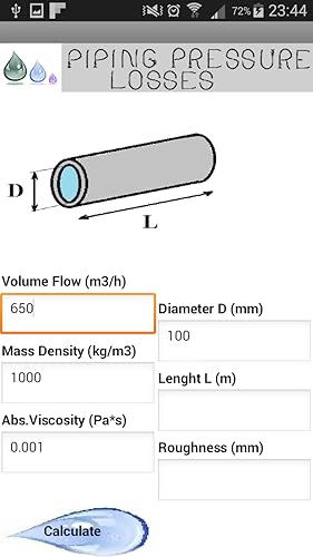 Pressure Losses Piping Tool