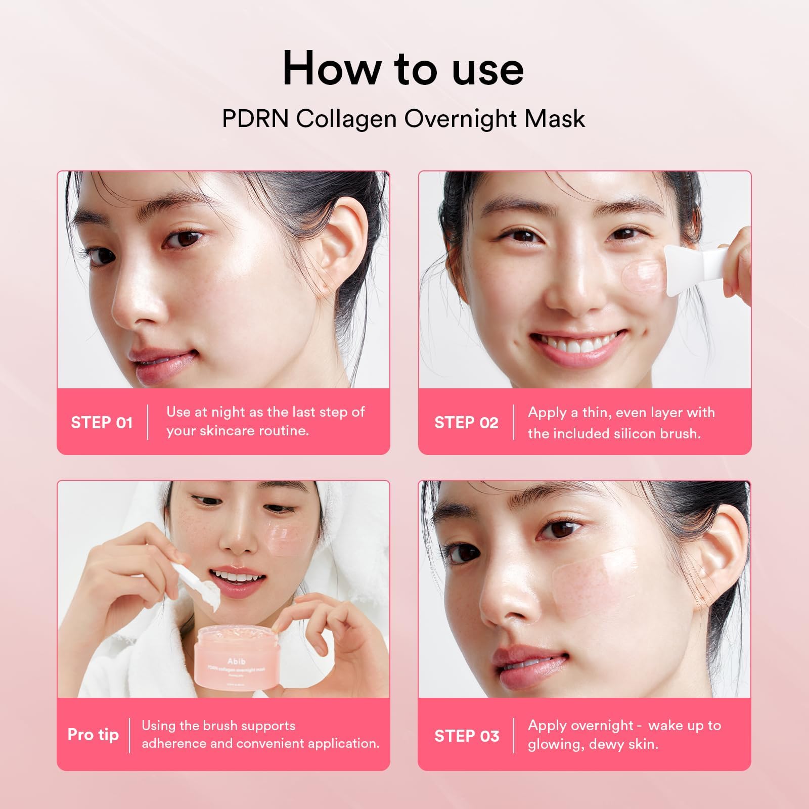 Abib Pdrn Collagen Overnight Mask Firming Jelly Koreański krem na noc Maska 2,7 Fl Oz (Vegan Pdrn/Firming Jelly)