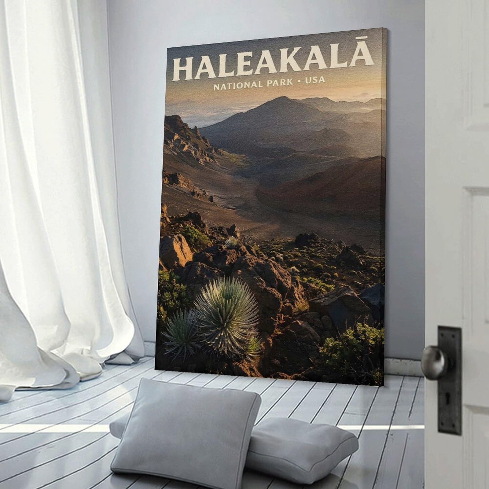 Junmoney Frame-Style-21 Haleakala National Park Travel Room Decor Wall Art, 20X30inch(50X75cm), For Hallway, Lounge Or Guest Room, Gift Idea For Housewarming And Birthdays