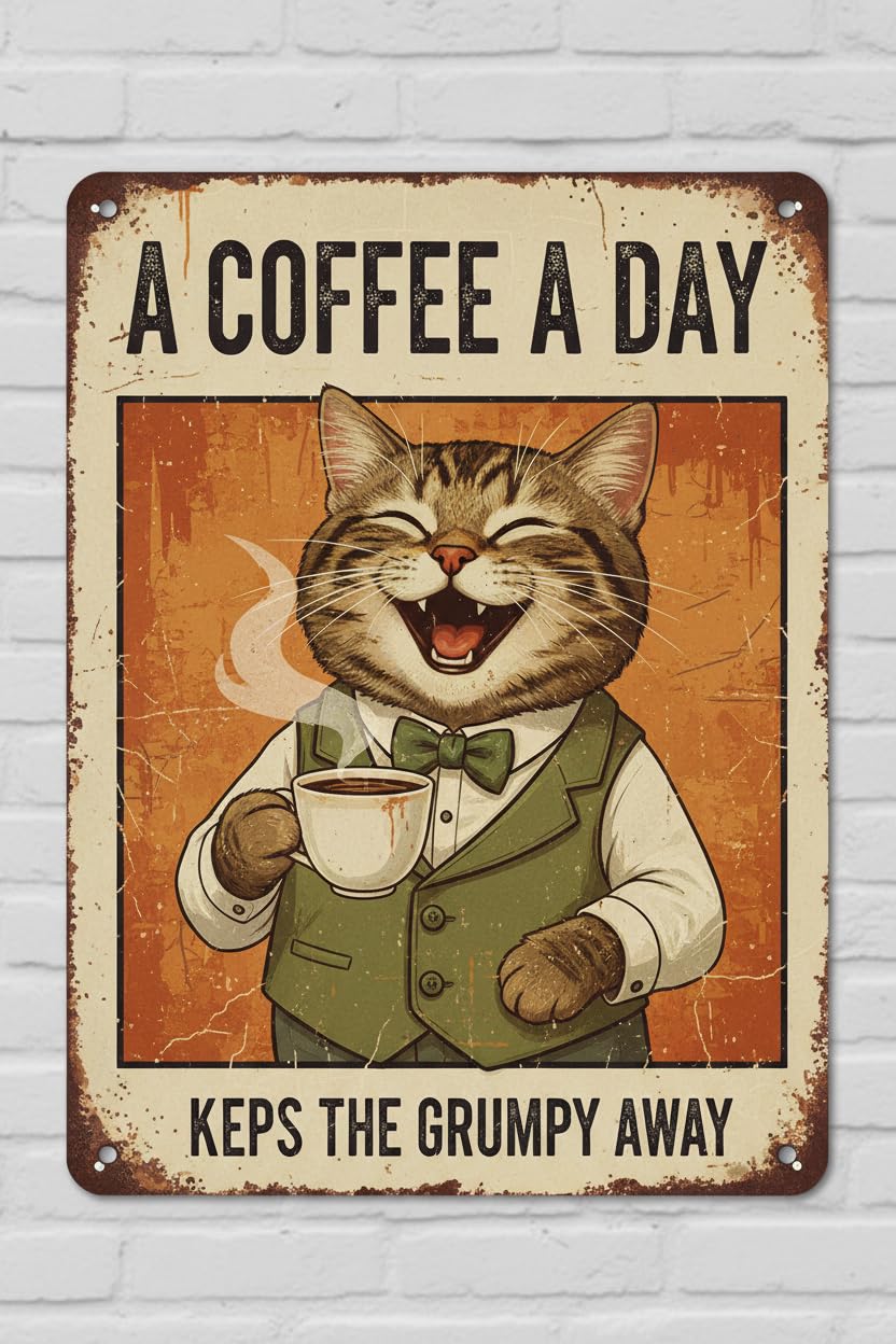 Before Coffee Hate Everyone After Coffee Tin Sign, 8x12 Inch