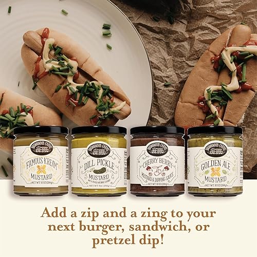 Miniatura 4 de Brownwood Farms Mostaza saborizada, hecha en pequeños lotes, dulce, picante, cremosa y deliciosa, de la región de los Grandes Lagos (Golden Ale, 10