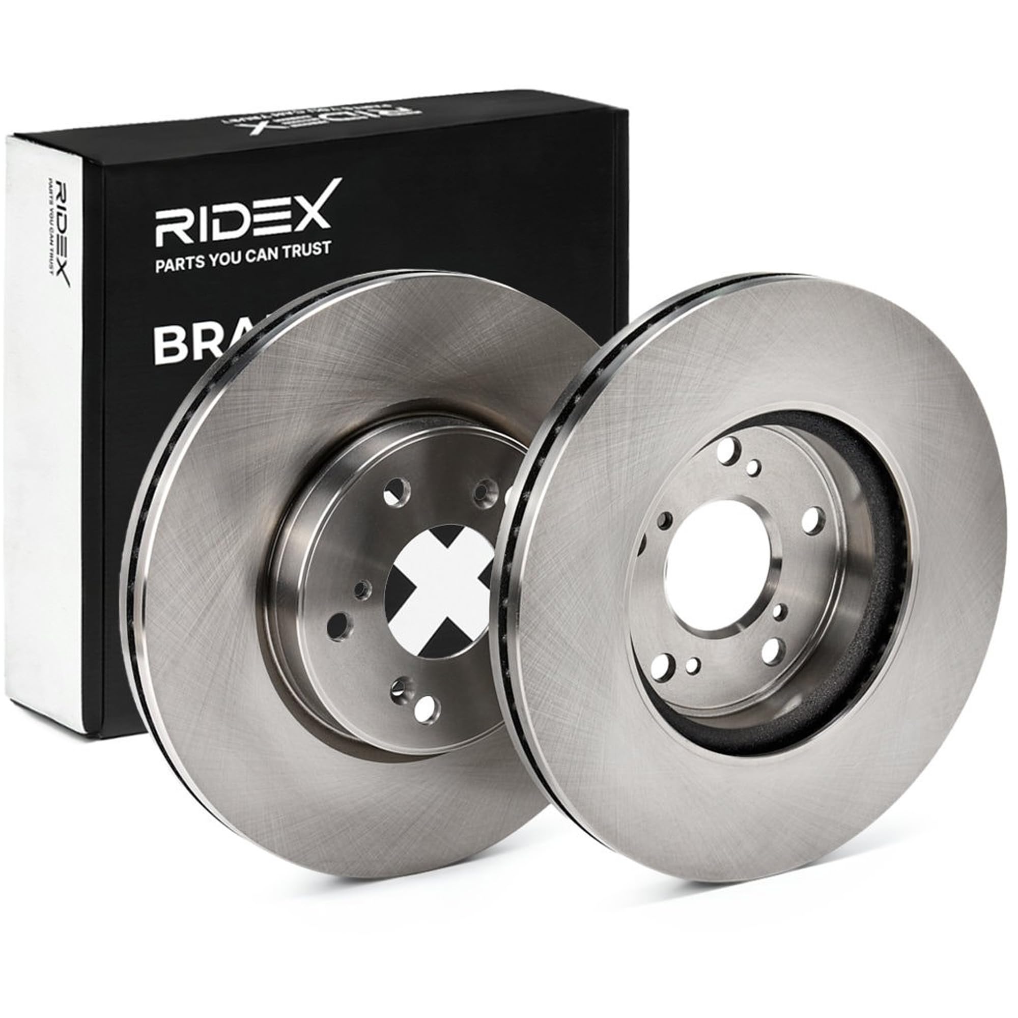 RIDEX 82B2435 2x Disco freno Anteriore senza viti/bulloni Compatibilità con HONDA HR-V RU