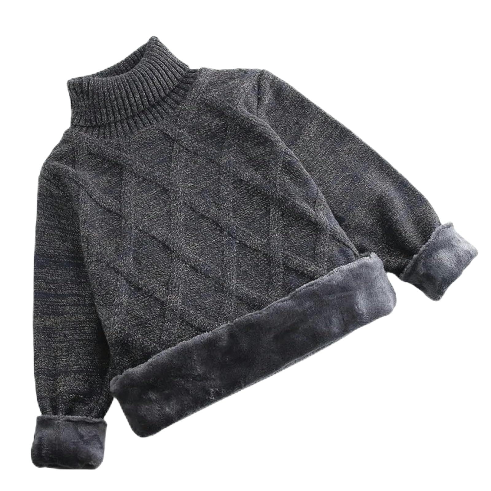 ZONTO Winterunterwäsche für Kinder Jungen Fleece Pullover Herbst Und Winter Kinderbekleidung Rollkragenpullover Kinder Baumwollpullover