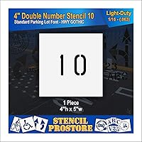 Vista 19 de Plantillas para pavimento, bordillo y WheelStop, plantilla de doble número de 4 pulgadas, (18), 4 x 4 x 1/16 pulgadas, livianas