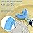 ZMRZ U-Shaped Toothbrush for Kids Ages 2-7 Soft Food-Grade Silicone for Sensitive Gums 360 Teeth Cleaning DesignTraining & Travel-Friendly Toddlers\' Toothbrush (Blue)