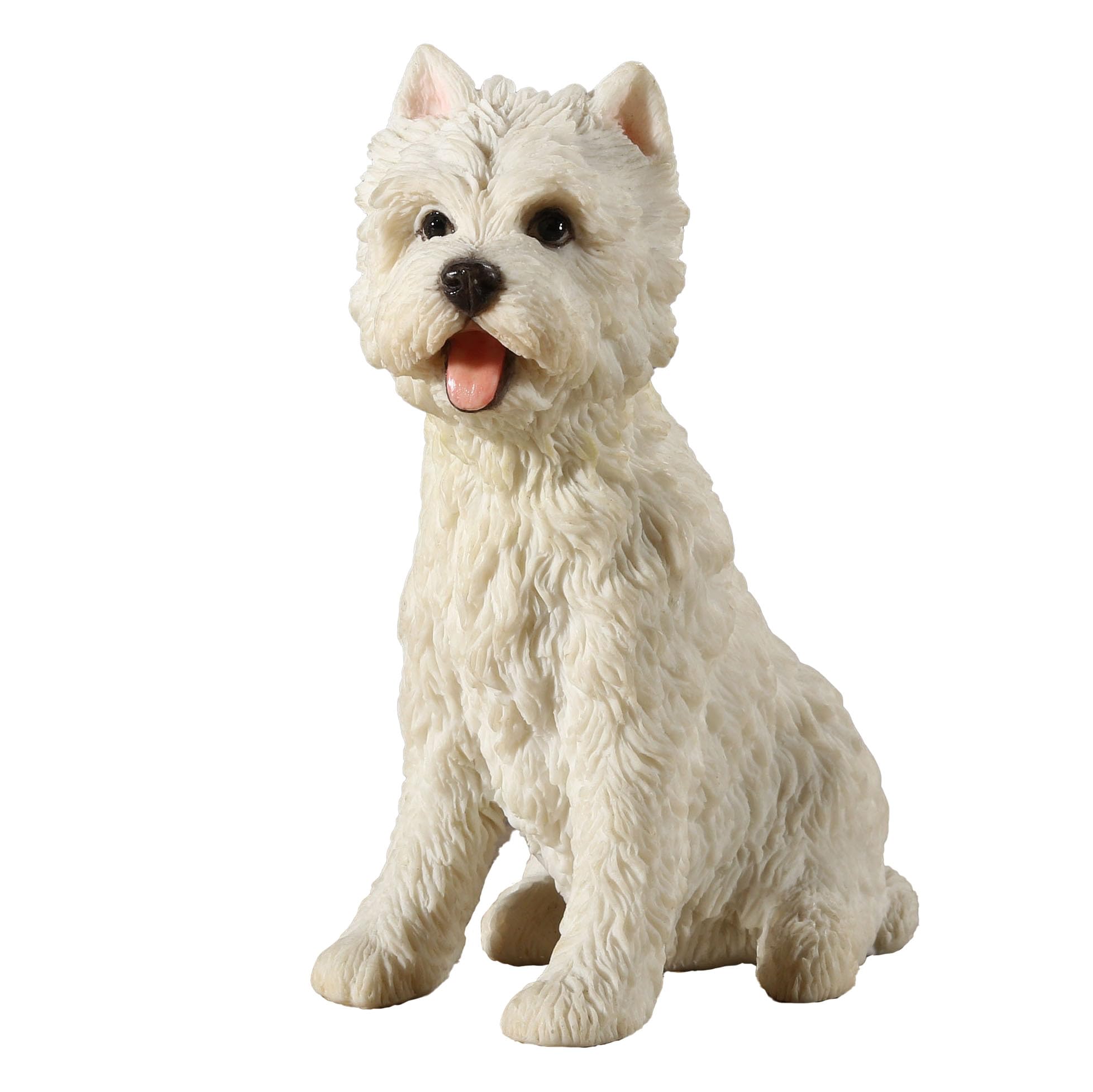 West Highland White Terrier Westie Puppy Sitting Dog Mini Figurine 3.75" H