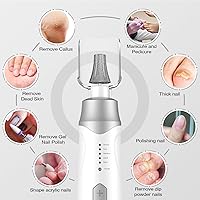 Vista 2 de Taladro de uñas inalámbrico, lima de uñas eléctrica, lima de uñas profesional para manicura y pedicura, kit de máquina de taladro de uñas recargable