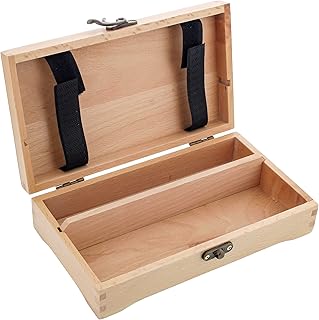U.S. Art Supply Multi-Function Artist Supply Box with Locking Clasps - Wooden Art Box for Artist Supplies, Brushes, Pencils, Erasers, Tool Storage Organizer Case to Protect and Transport