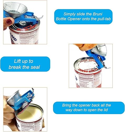 Miniatura 8 de Bruni - Abridor de botellas multifunción – Tapa de seguridad para medicamentos, abrebotellas fácil de usar para niños, manos débiles, ancianos y