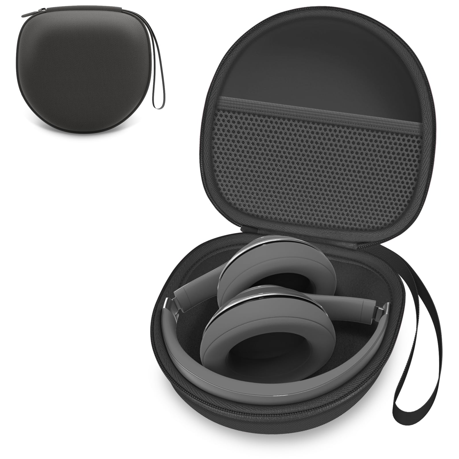 Headphone Headset Case for Folding Headphone, Dark Grey