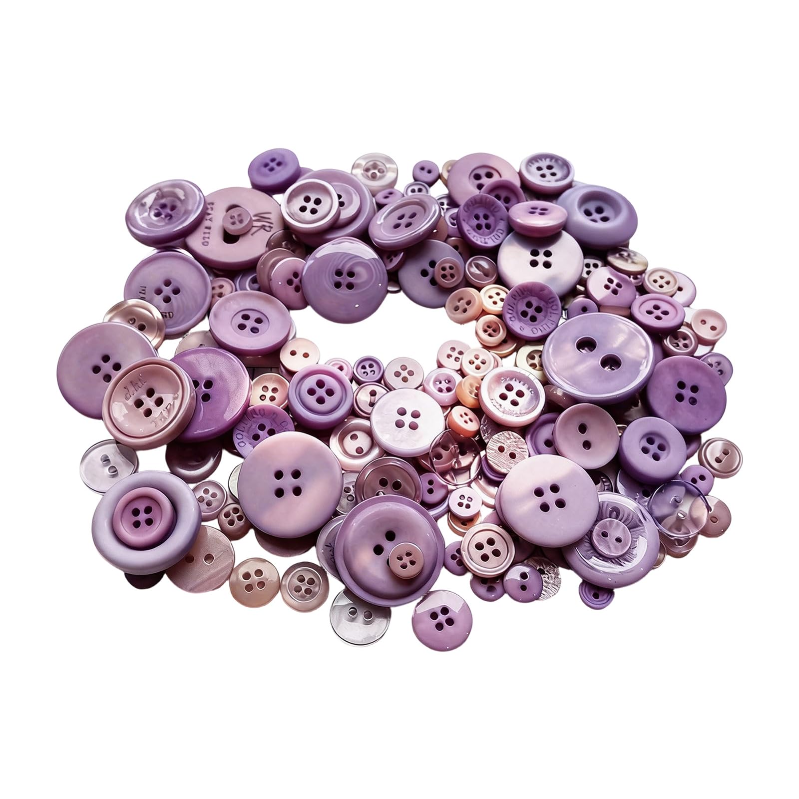 Zeiwohndc Lightpurple Resin Buttons For Sewing And, Mixed Size Button Pack For Scrapbook Pages, Cards, And Classroom Art Projects Assorted Colorful Plastomer Craft Buttons