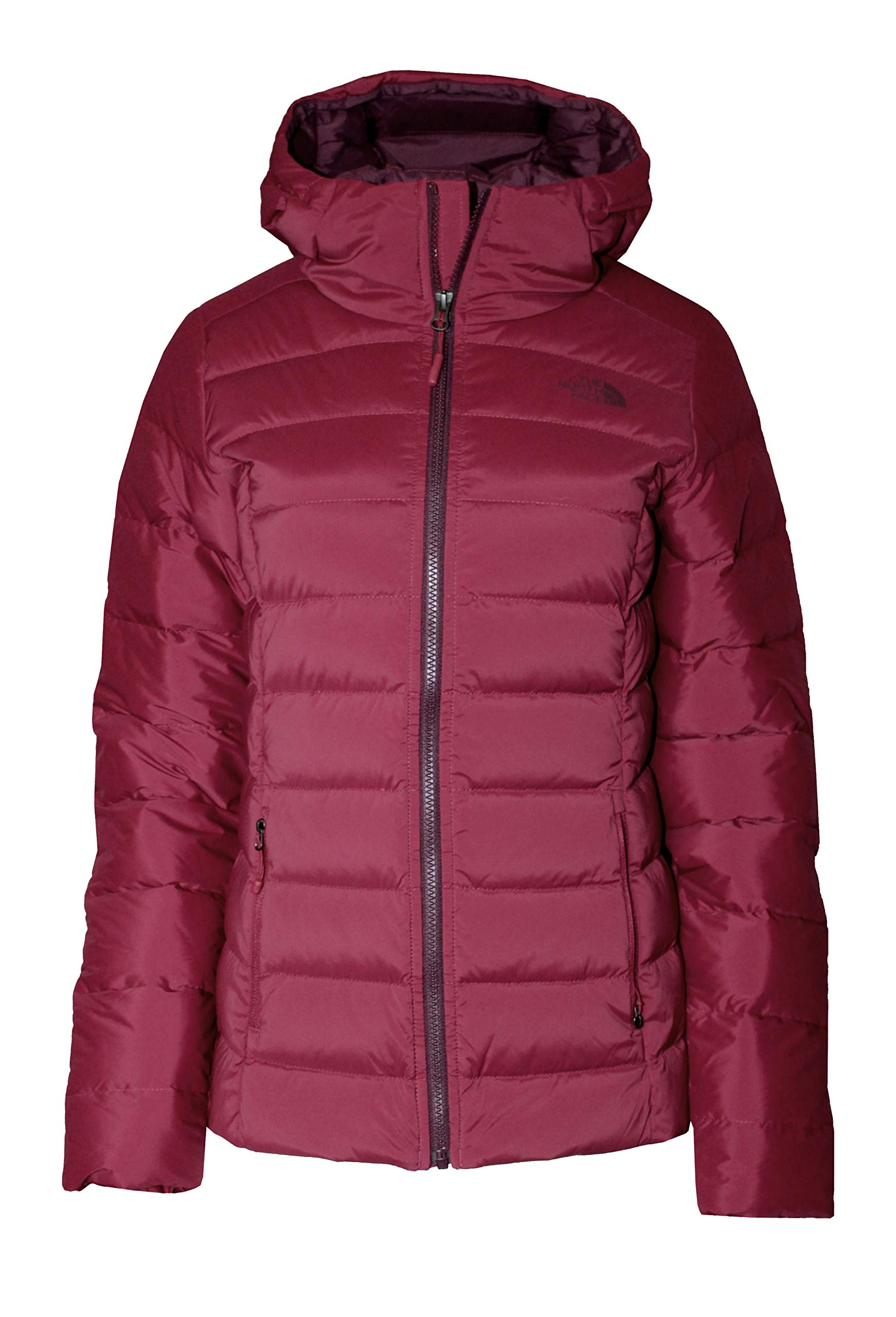 The North Face Stretch Down Hooded Puffer Jacket Women's Rumba Red