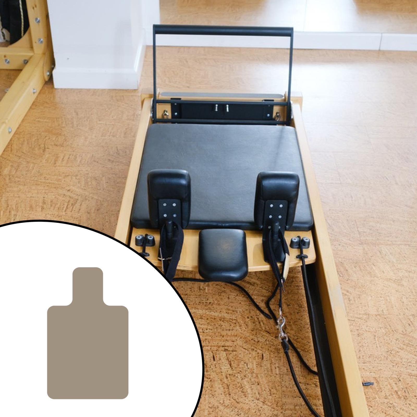 Gralara Reformer de Pilates de PU Portátil Y Ligero, Accesorios para Reformer de Pilates, Toalla para Entrenamiento Físico Y Equilibrio.