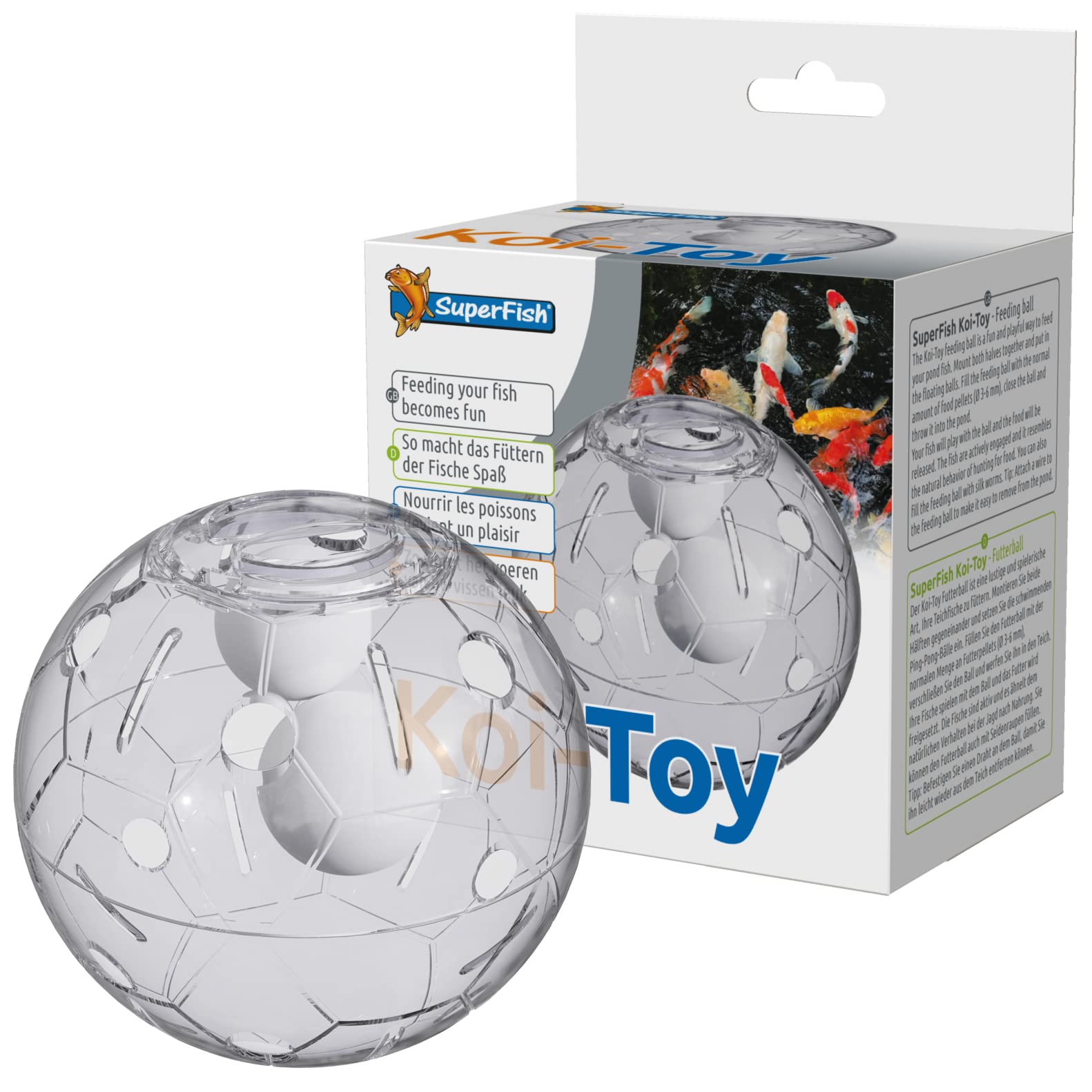 Superfish Koi Toy Pond Fish Feeding Ball Accessory