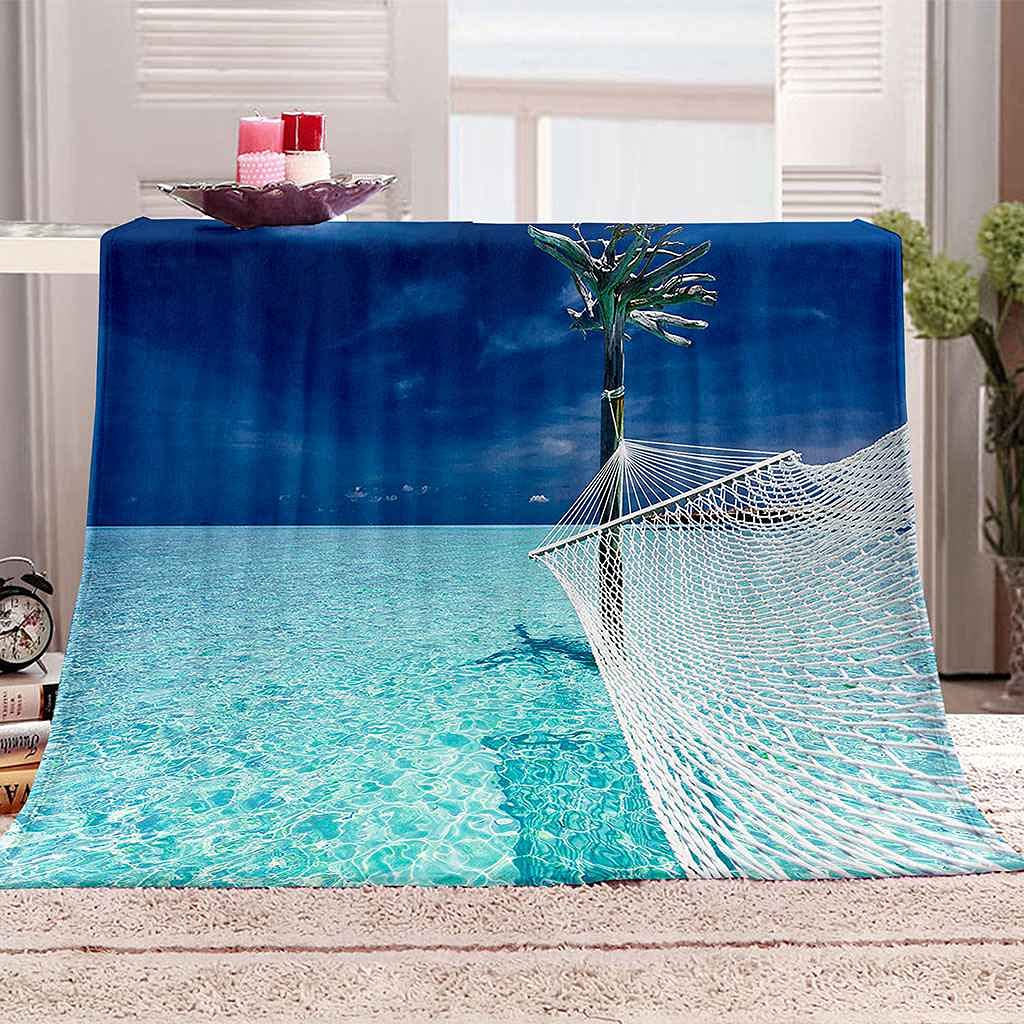 Couverture impression 3d ocean pour vos soirees cocooning et moments de detente