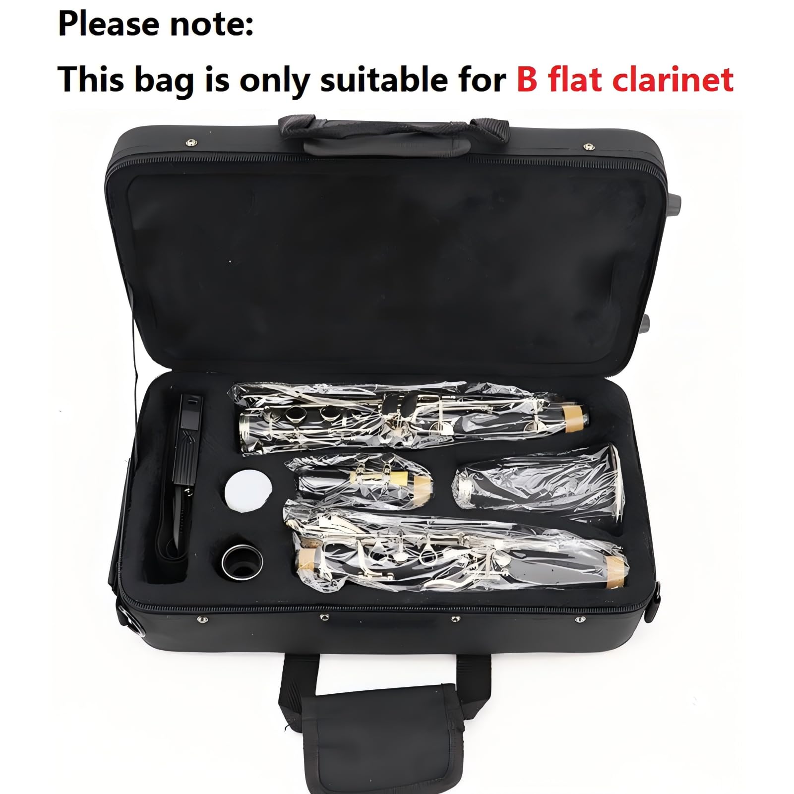 Estuche Para Clarinete Bolsa De Almacenamiento Para Clarinete De Tela Oxford Bolsa Para Clarinete Resistente Al Agua Estuche De Transporte Para Clarinete Con Correa Para Concierto De Clarinete