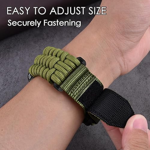 Miniatura 4 de CAGOS Compatible con Apple Watch Band de 1.929 in 1.772 in 1.732 in 1.654 in, correa de nailon trenzada de nailon para iWatch Series 9 8 7 6 5 4 3 2