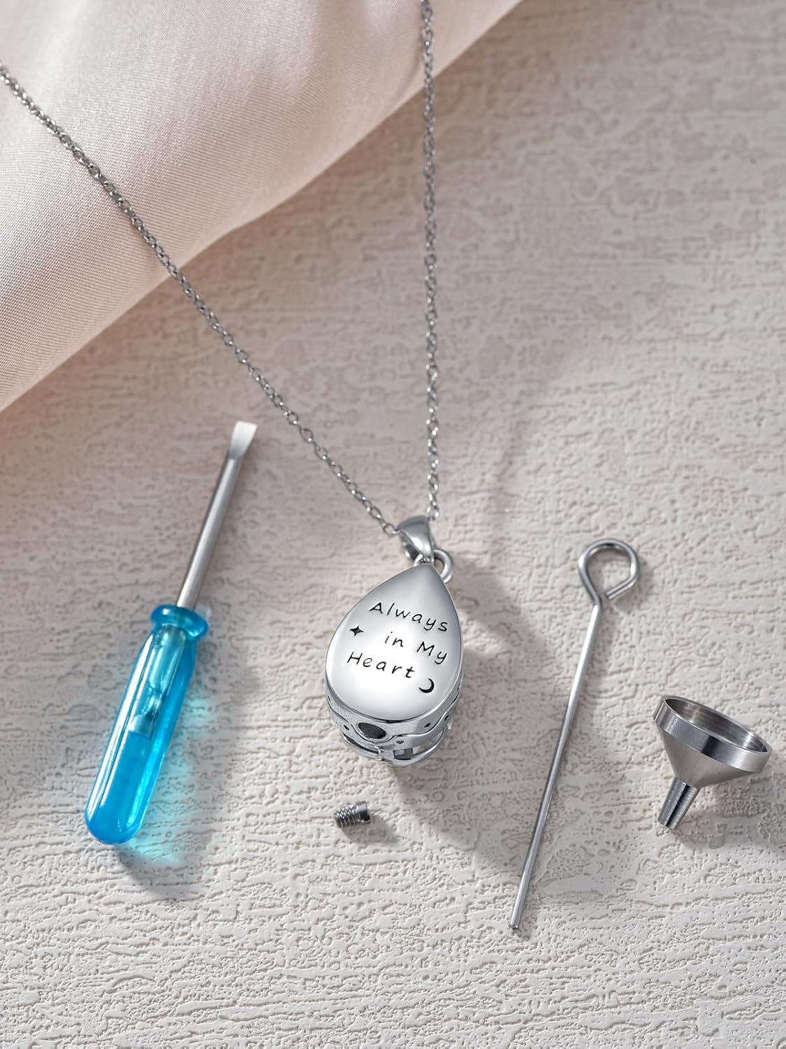 WINNICACA Dolphin Necklace for Ashes Sterling Silver Moonstone Cremation Jewelry for Ashes Memorial Necklace Keepsake for Holiday Remembrance | In Loving Memory Gifts for Women - Image 3