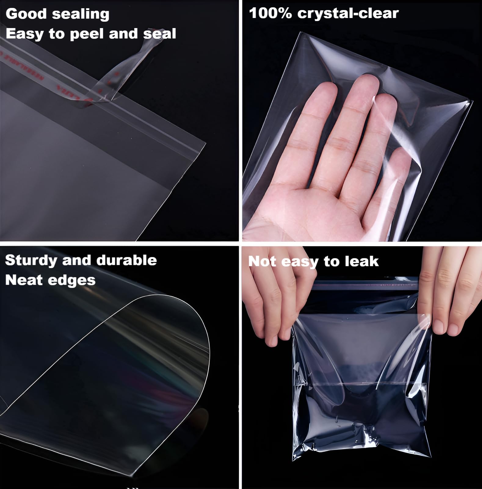 6x9 Cellophane Bags 100 Clear Cello Bags, X 9