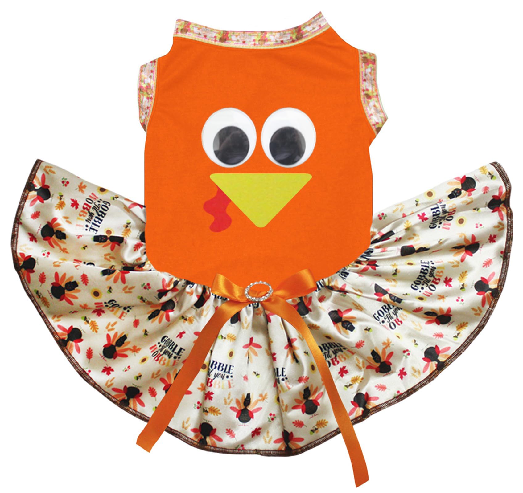 Robe pour chiot dinde Gobble pour les photos de famille et fêtes d'automne
