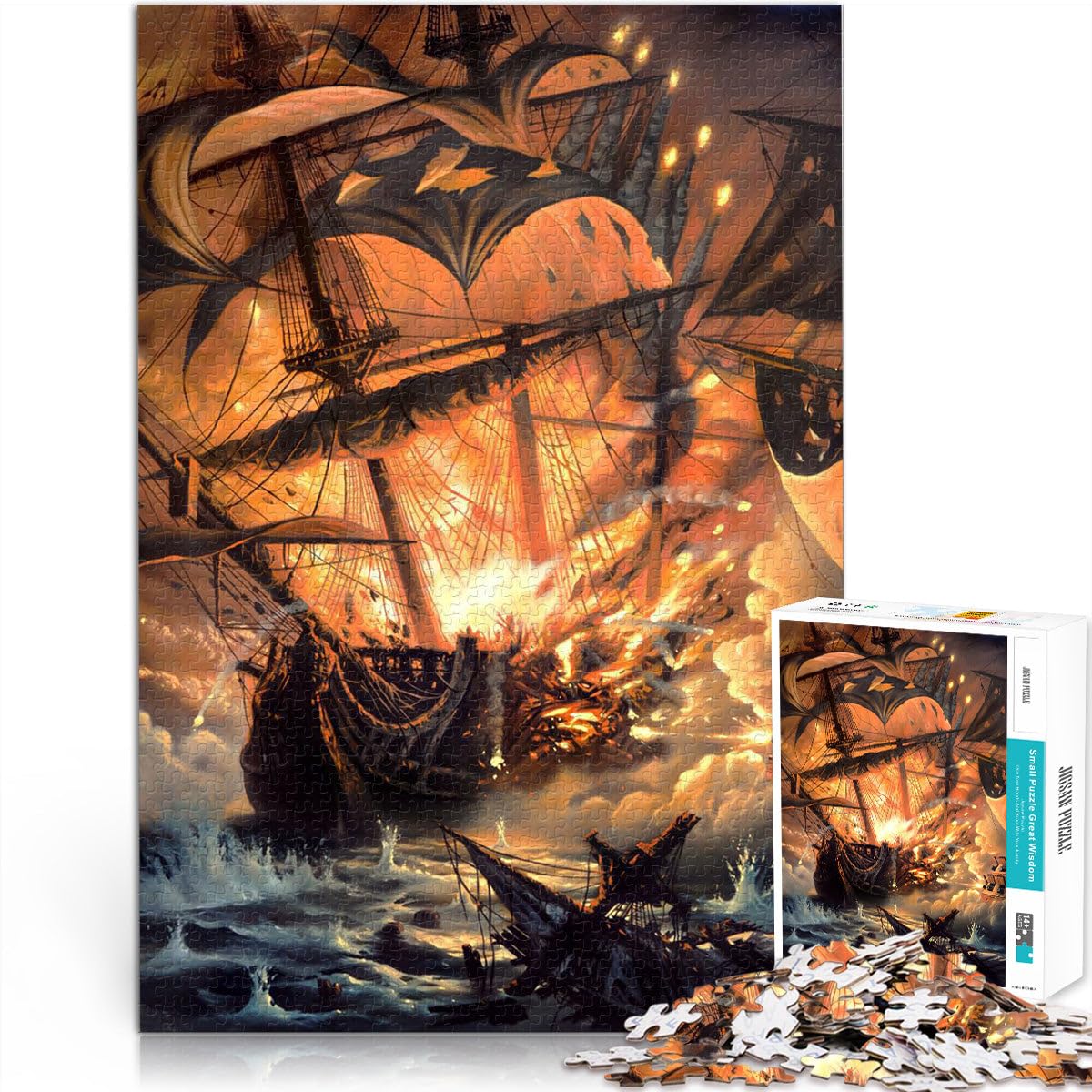 puzzle 2000 pezzi per adulti Nave pirata Giocattoli che creano dipendenza e sfidano l'intelligenza del cervello Idee regalo 70x100cm