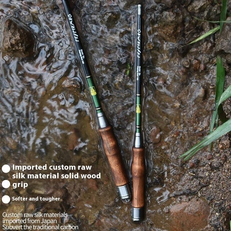 Wędka Teleskopowa Wędkarstwo szybkie na krótkie i małe przedmioty Ultralekka, ultracienka wędka Wędka strumieniowa Wędka ręczna Wędka(Green,5H_2.4M)