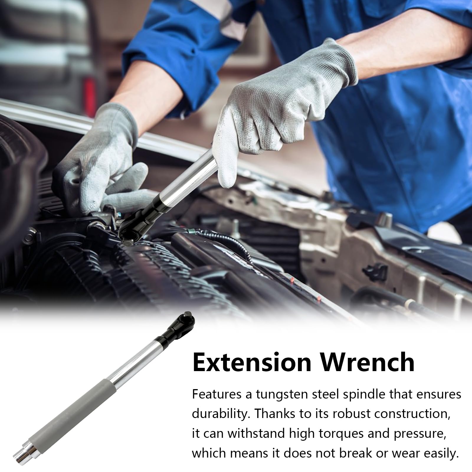Prolunga Offset Pronte, Offset Extension Wrench, Chiave di Estensione Sfalsata con Adattatori da 1/2", 1/4" e 3/8", Prolunga Chiave a Cricchetto per Meccanici Artigiani del Garage Riparazione Auto