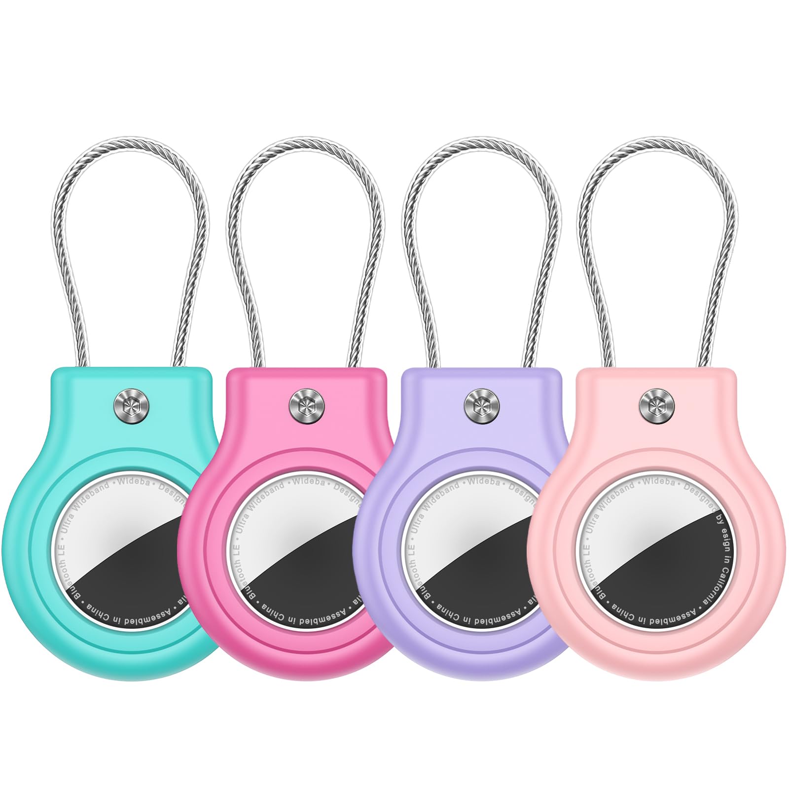 Waterproof Airtag Holder,4 Pack Airtag Case with Secure Lock,Airtags Keychain for Apple Airtag,Anti-Lost Protective Case Air tag Accessories for GPS