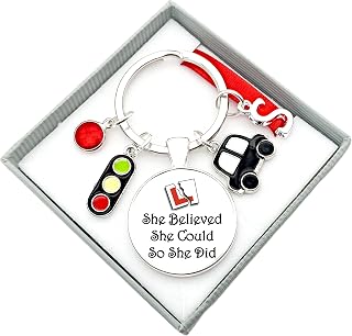 Driving Test Gift. Congratulations. Black Car. She Believed She Could So She Did. Keyring. New Driver. Leaner Driver. Theory Test. Gift Box. Gift Card