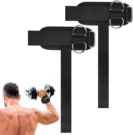 Weight Lifting Straps, Lifting Wrist Straps, Weight Straps, With D-Rings, Wrist Wraps for Weightlifting, for Men and Women for Cable Machines, Deadlifts, Snatches, Pull-Ups