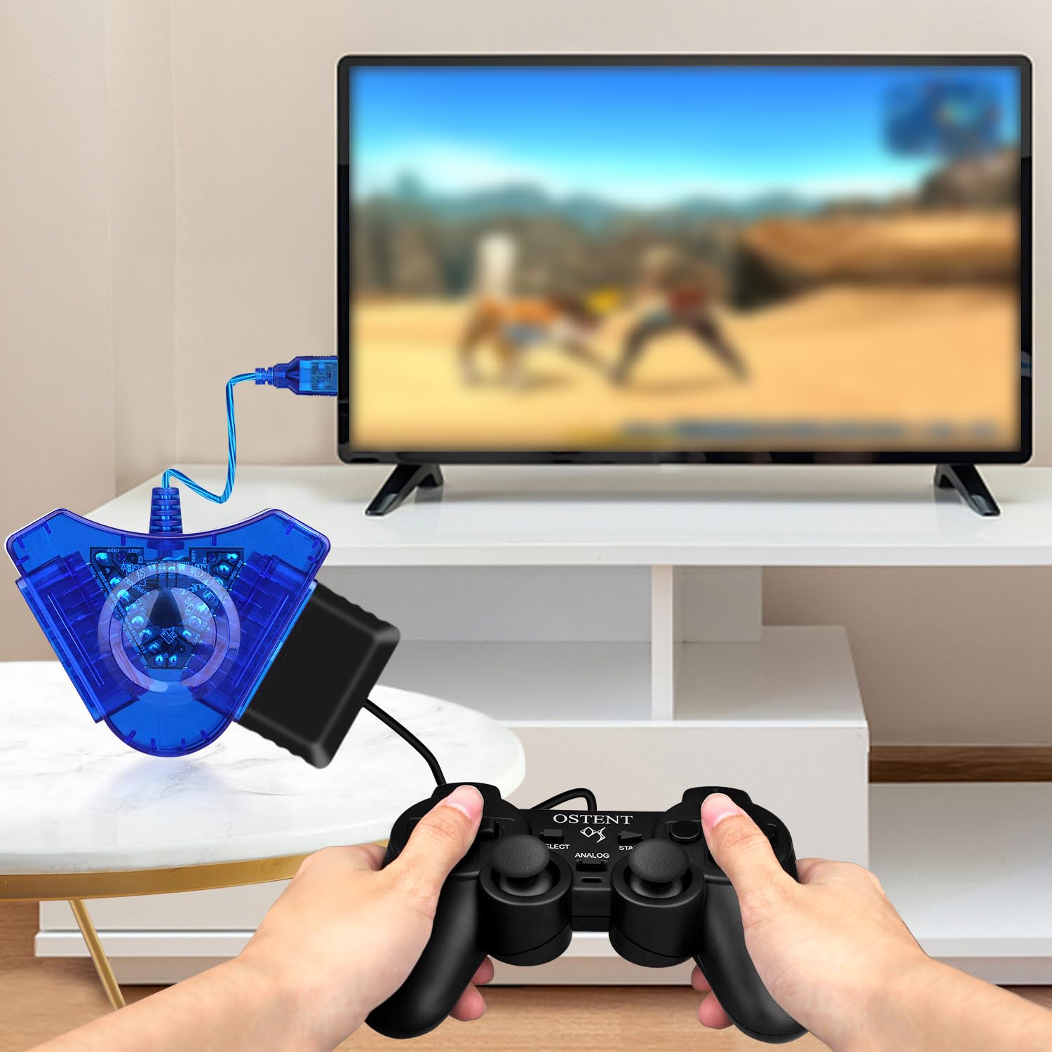 ポップン PS2コントローラー+コンバーター ポップン PS2コントローラー