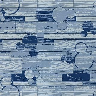 マット ミッキー シルエット 吸着マット 大判 45cm角 約 45×45cm 4枚入り ズレない 洗濯機で洗える 繰り返し使える タイルマット はさみで切れる 木目調 ウッド ネイビー dis-kyuchaku-45 (O) 引っ越し 新生活