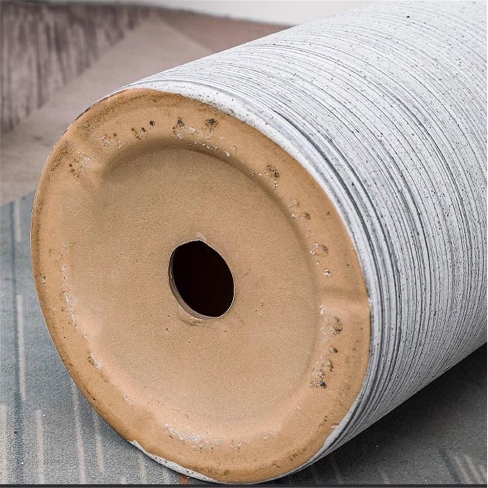 Dekoracyjne doniczki Doniczka ceramiczna cylindryczna, duża, stojąca na podłodze