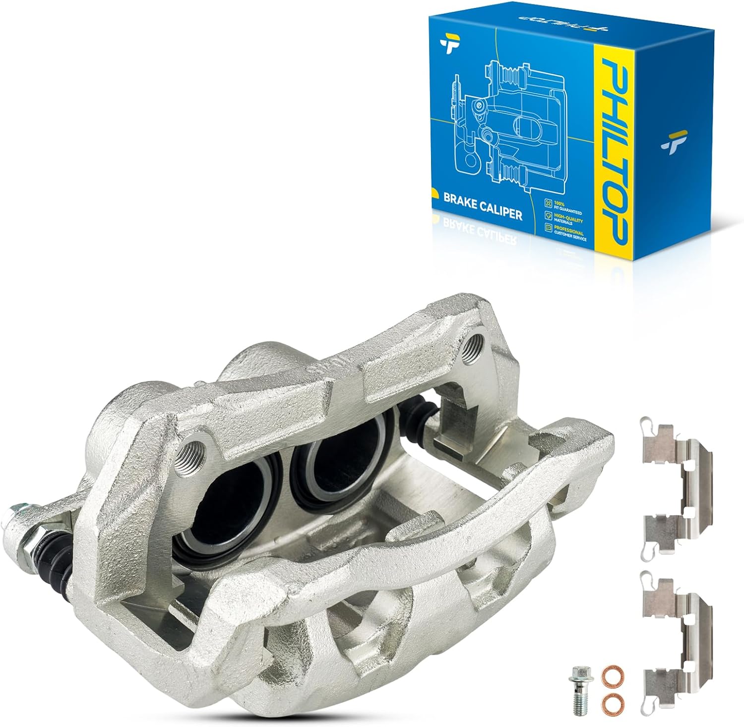 PHILTOP 19B2959 Front Right AWD Disc Brake Caliper Assembly for Honda Acura Accord Crosstour 2010-2011, CR-V 2007-2016, Crosstour 2012-2015, Odyssey 2005-2010, RDX 2007-2012, Front Right AWD Passenger