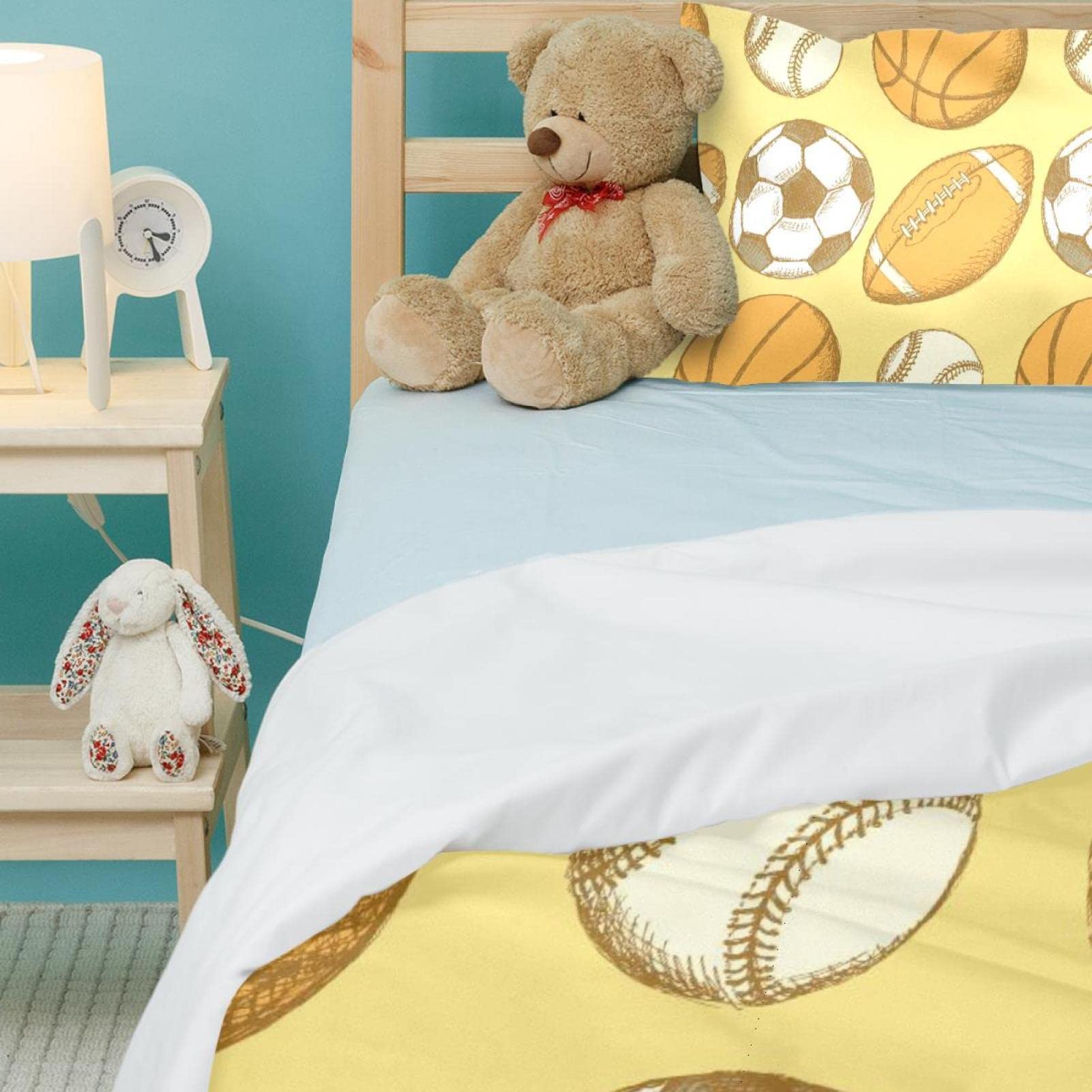 Sleepdown Set di biancheria da letto con copripiuino reversibile a