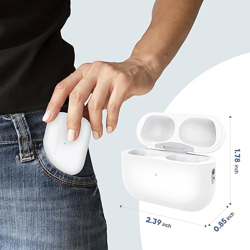 Miniatura 7 de Funda de carga para AirPods Pro de 12 generación, puerto de carga para Airpod Pro 21 funda de cargador de repuesto incorporada, batería de 660 mAh,