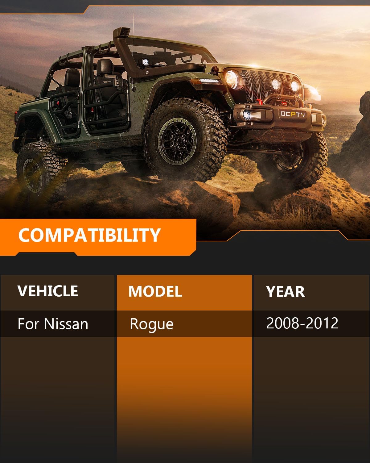 Front Rear Shocks Struts for Nissan, OCPTY Shock Absorbers Fit for 2008 2009 2010 2011 2012 for Nissan for Rogue Automotive Replacement Shocks 339196 72608 339197 72609 349097 37328 Pack of 4