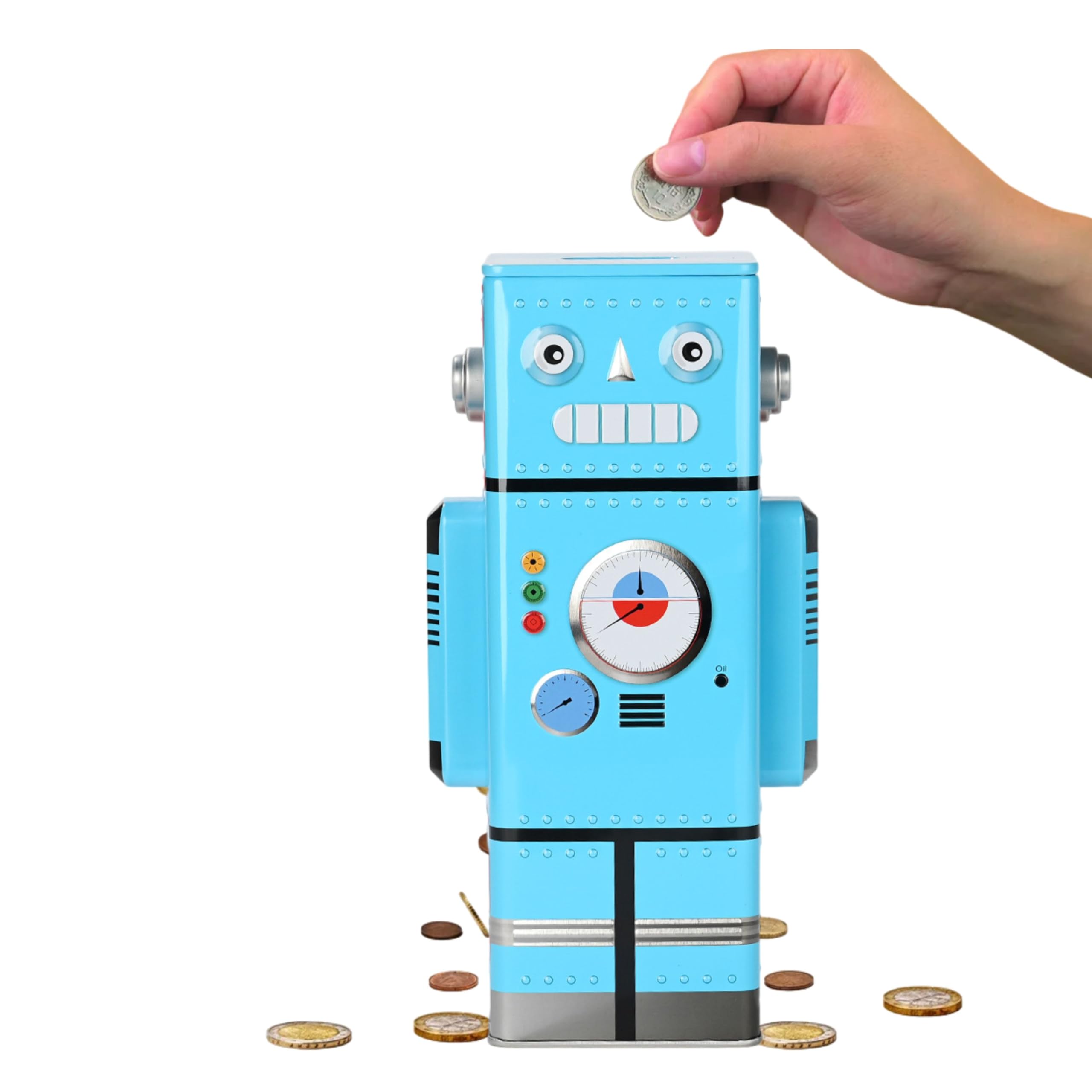 FunBlast Piggy Bank for Kids – Robot Piggy Bank, Money Saving Tin Coin Bank, Gullak for Kids – Birthday Return for Boys & Girls, Money Bank, Coin Box for Kid, Metal Coin Box (Yellow) (B0D5YT4MCS) Amazon Price History, Amazon Price Tracker